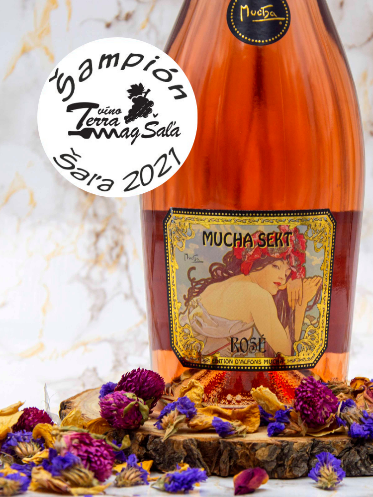 Mucha Sekt Rosé Sec šampionem Terra Wag 2021